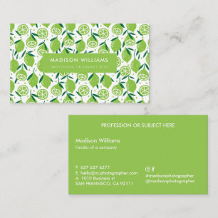 Fruit Stylish Trendy Modern Business Business Card
