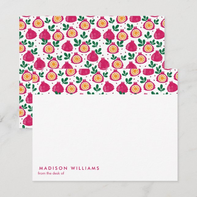 Fruit Stylish Trendy Modern Note Card (Front/Back)