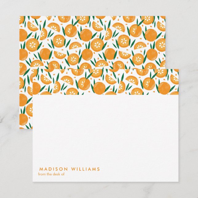 Fruit Stylish Trendy Modern Note Card (Front/Back)