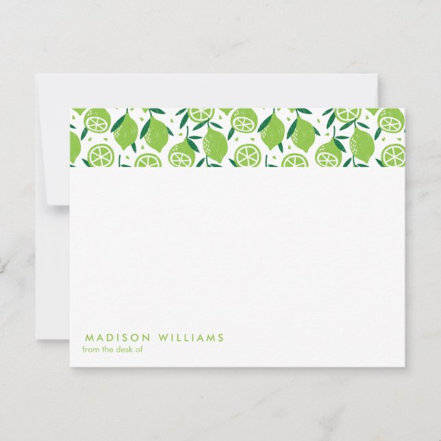 Fruit Stylish Trendy Modern Note Card (Front)