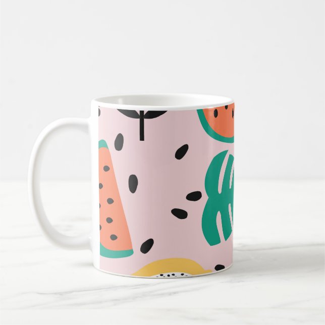 Fruit Stylish: Vintage Pattern Design. Coffee Mug (Left)