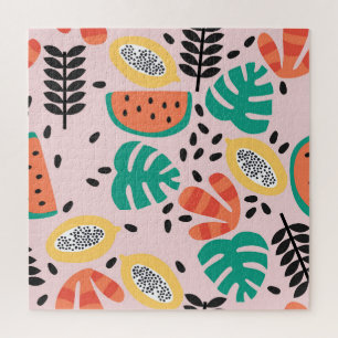Fruit Stylish: Vintage Pattern Design. Jigsaw Puzzle
