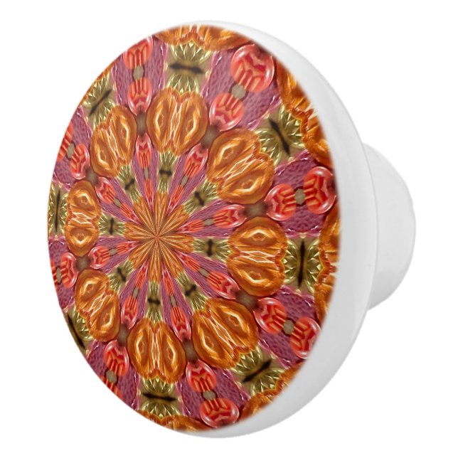 Fruit Swirl Cabinet Knob (Right)