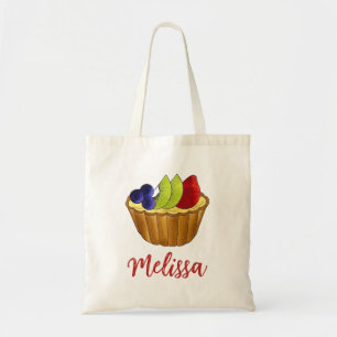 Fruit Tart French Pastry Chef Personalised Baking Tote Bag