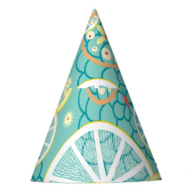 Fruit Texture, Vibrant Background. Party Hat (Front)