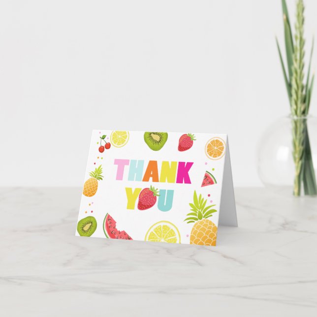 Fruit Thank you card Two-tti frutti Tutti Fruity (Front)