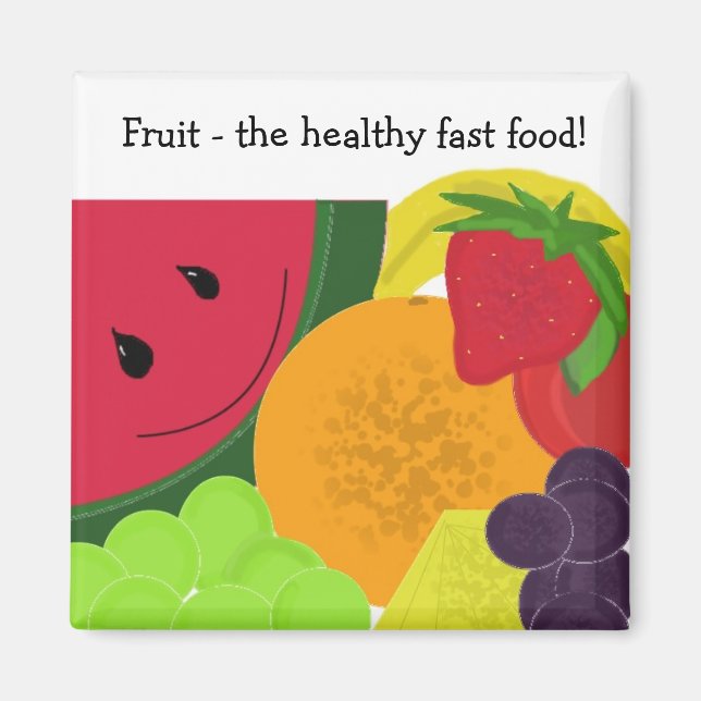 Fruit the Healthy Fast Food Magnet (Front)