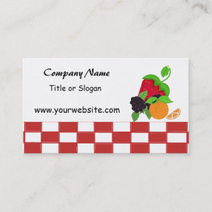 Fruit Theme Chequered  Business Card
