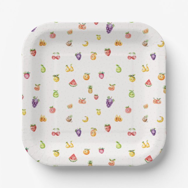 Fruit Themed Paper Plate (Front)
