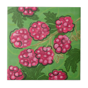 Fruit Tile: Raspberries Tile