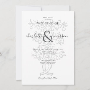 Fruit Tree Branch Wedding  Invitation