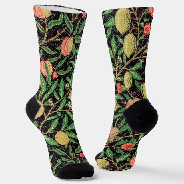 FRUIT TREE POMEGRANITE PATTERN SOCKS (Angled)