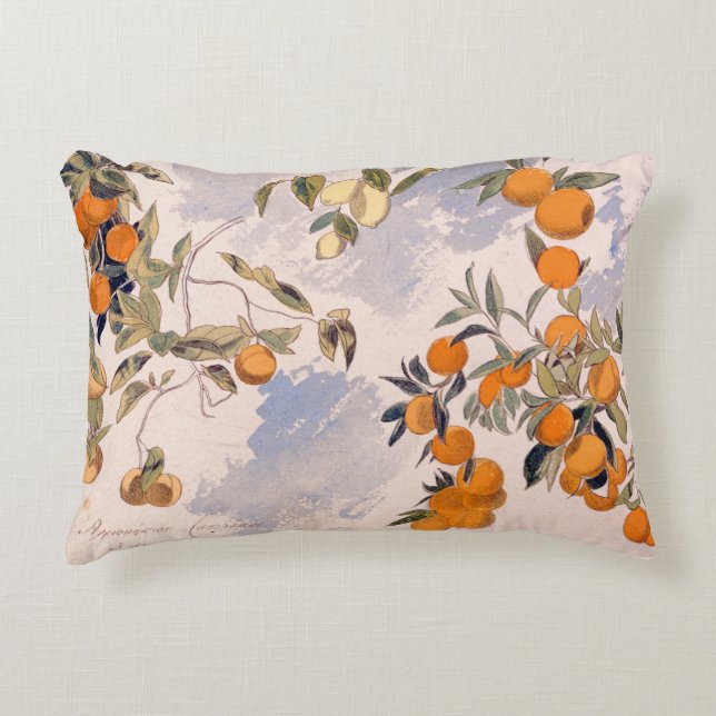 Fruit Trees - Edward Lear Decorative Cushion (Front)