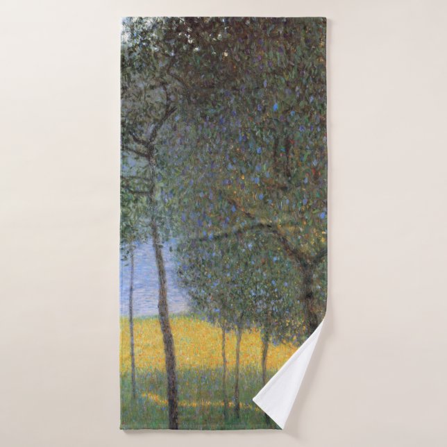 Fruit Trees, Gustav Klimt Bath Towel (Bath Towel)