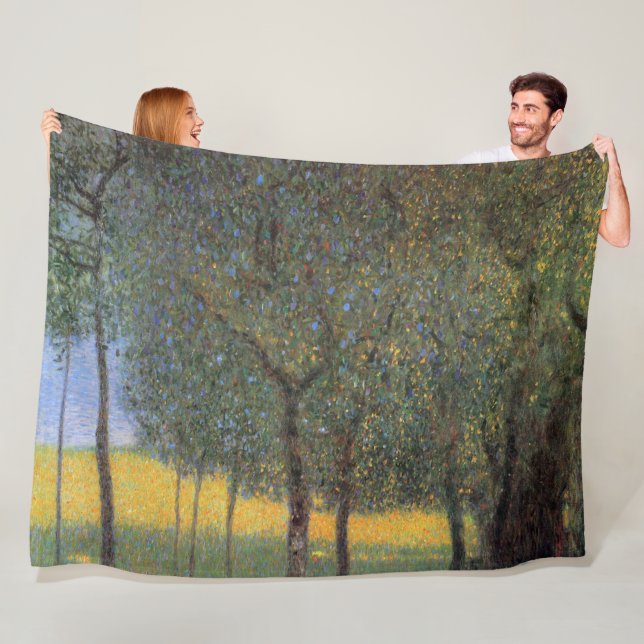 Fruit Trees, Gustav Klimt Fleece Blanket (In Situ)