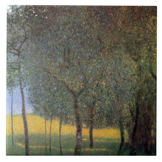 Fruit Trees, Gustav Klimt Tile (Front)