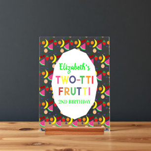 Fruit Two-tti Frutti 2nd Birthday Acrylic Sign