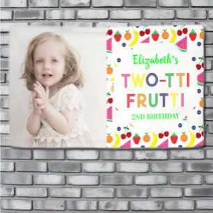Fruit Two-tti Frutti 2nd Birthday Banner