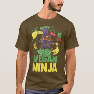 Fruit Vegan Ninja Vegetable Vegetarian Foodies T-Shirt