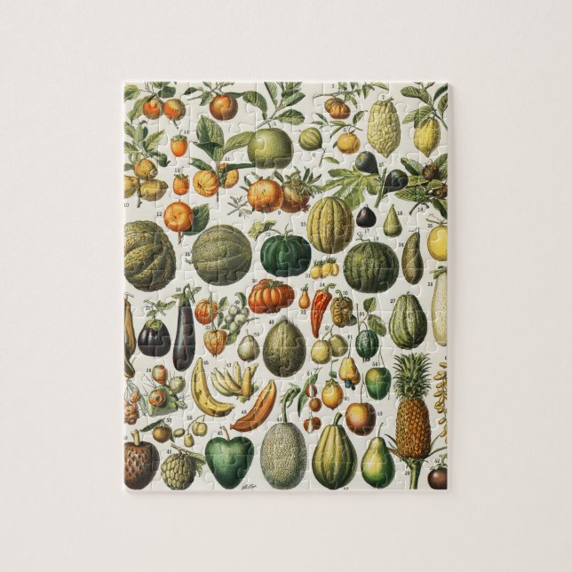 Fruit Vegetable Botanical Scientific Illustration Jigsaw Puzzle (Vertical)