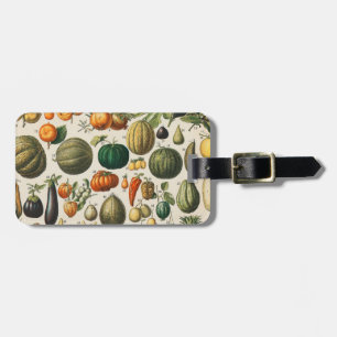 Fruit Vegetable Botanical Scientific Illustration Luggage Tag