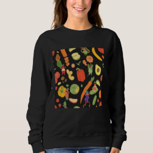 Fruit Vegetable Garden Banana Avocado Peppers Stra Sweatshirt
