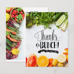 Fruit Vegetable Grocery Shop themed  Thank You Car Card