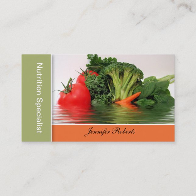 Fruit - Vegetable in Water Business Cards (Front)