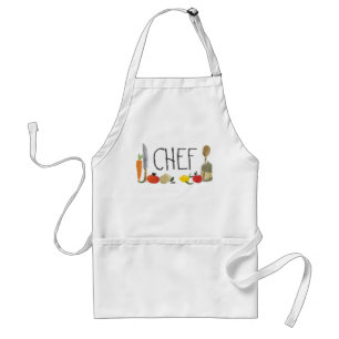 fruit vegetable utensils cooking apron