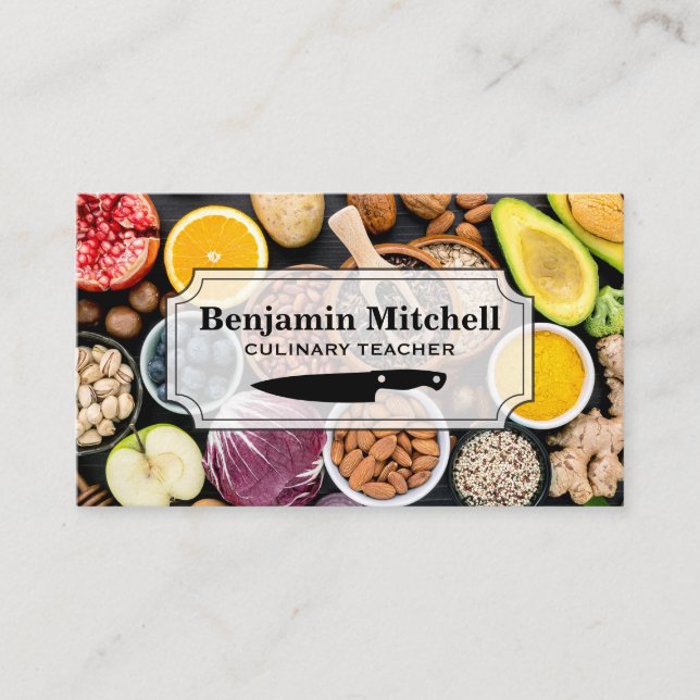 Fruit Vegetables | Culinary Chef Business Card (Front)