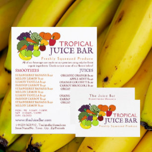 Fruit & Vegetables, Juice Bar Business Card
