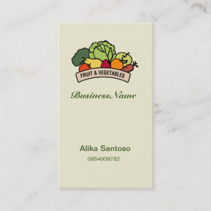 Fruit Vegetables Logo Business Card