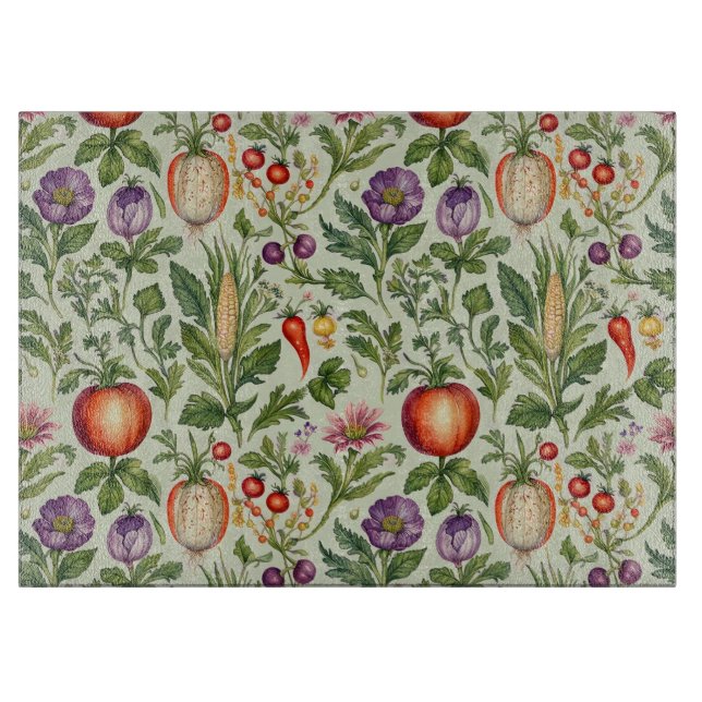 Fruit, Veggies, Flowers  Cutting Board (Front)