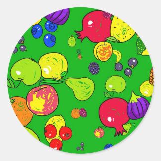 Fruit Wallpaper Classic Round Sticker