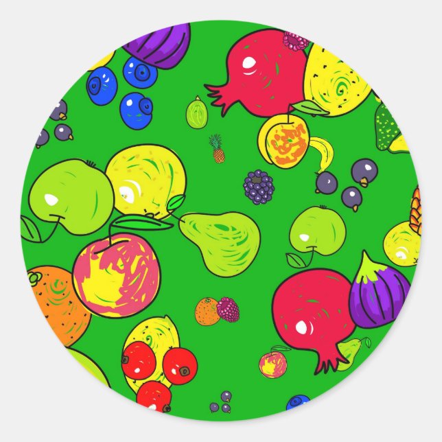 Fruit Wallpaper Classic Round Sticker (Front)