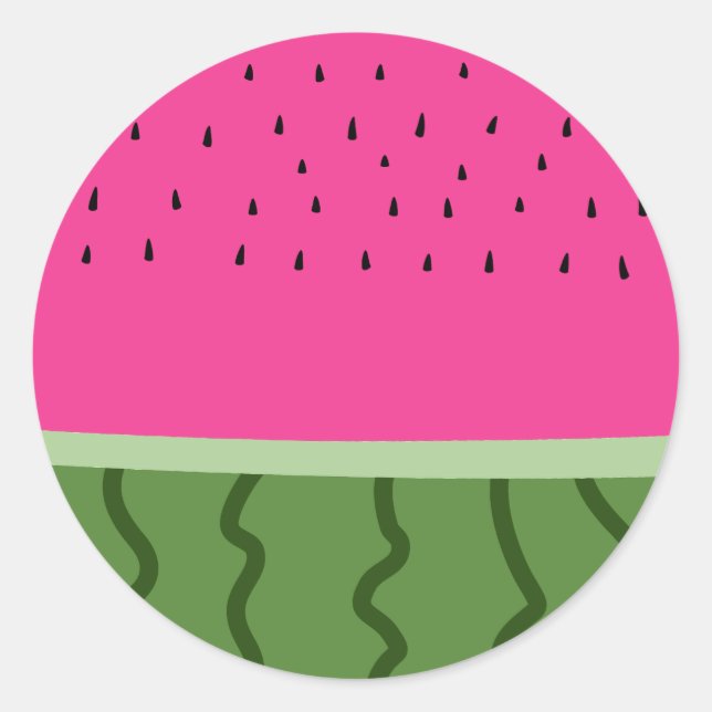 Fruit Watermelon Classic Round Sticker (Front)