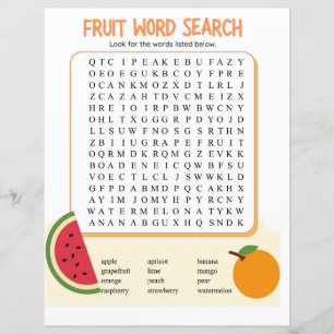 Fruit word search