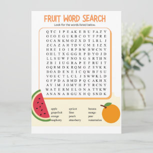 Fruit word search