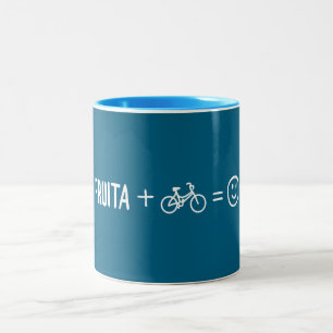 Fruita Colorado Plus Bikes Makes You Happy Two-Tone Coffee Mug