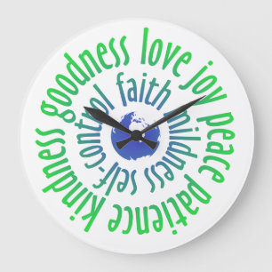 Fruitage of Holy Spirit Round Wall Clock
