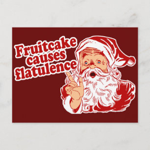 Fruitcake Causes Flatulence Postcard