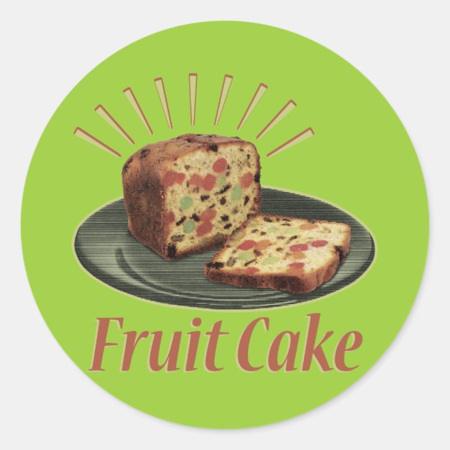 Fruitcake Fruit Cake Classic Round Sticker (Front)