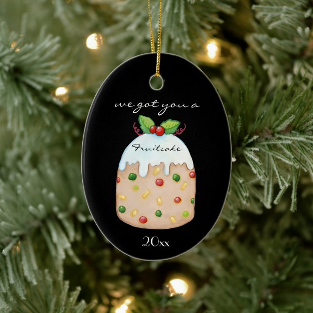 Fruitcake Funny Family Name Ceramic Tree Decoration (Tree)