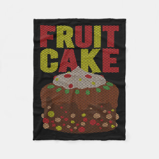Fruitcake Funny Ugly Christmas  Fleece Blanket