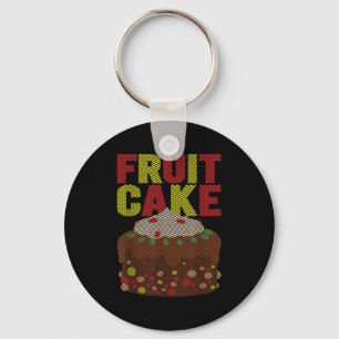 Fruitcake Funny Ugly Christmas Key Ring