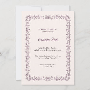 Fruited Arabesque Bridal Luncheon Invitation