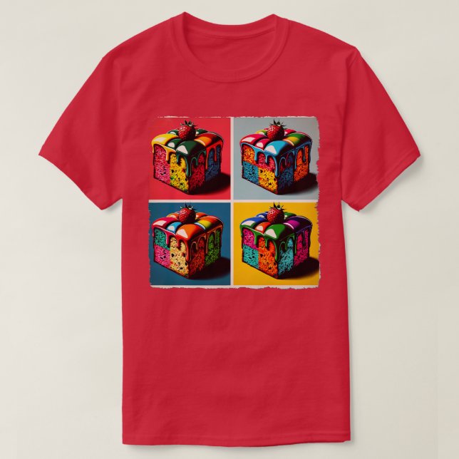Fruitful Festivity A Vibrant Art Fruitcake Celebra T-Shirt (Design Front)