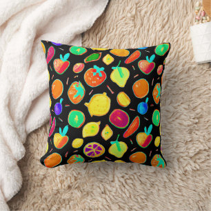Fruitful Neon Visions Design Cushion