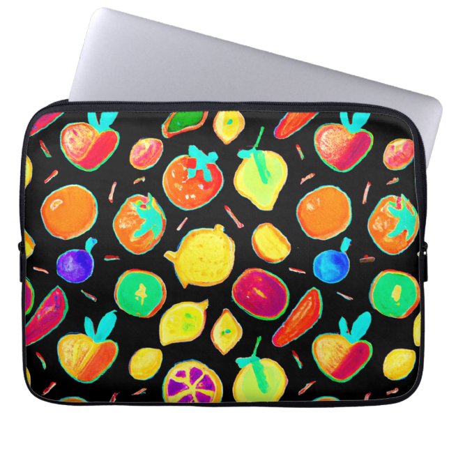 Fruitful Neon Visions Design Laptop Sleeve (Front)