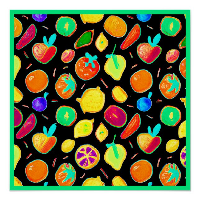 Fruitful Neon Visions Design Poster (Front)